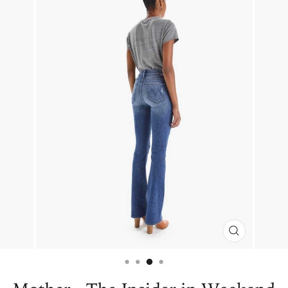 MOTHER Women's Distressed Blue Boot Cut Jeans - Picture 2 of 9